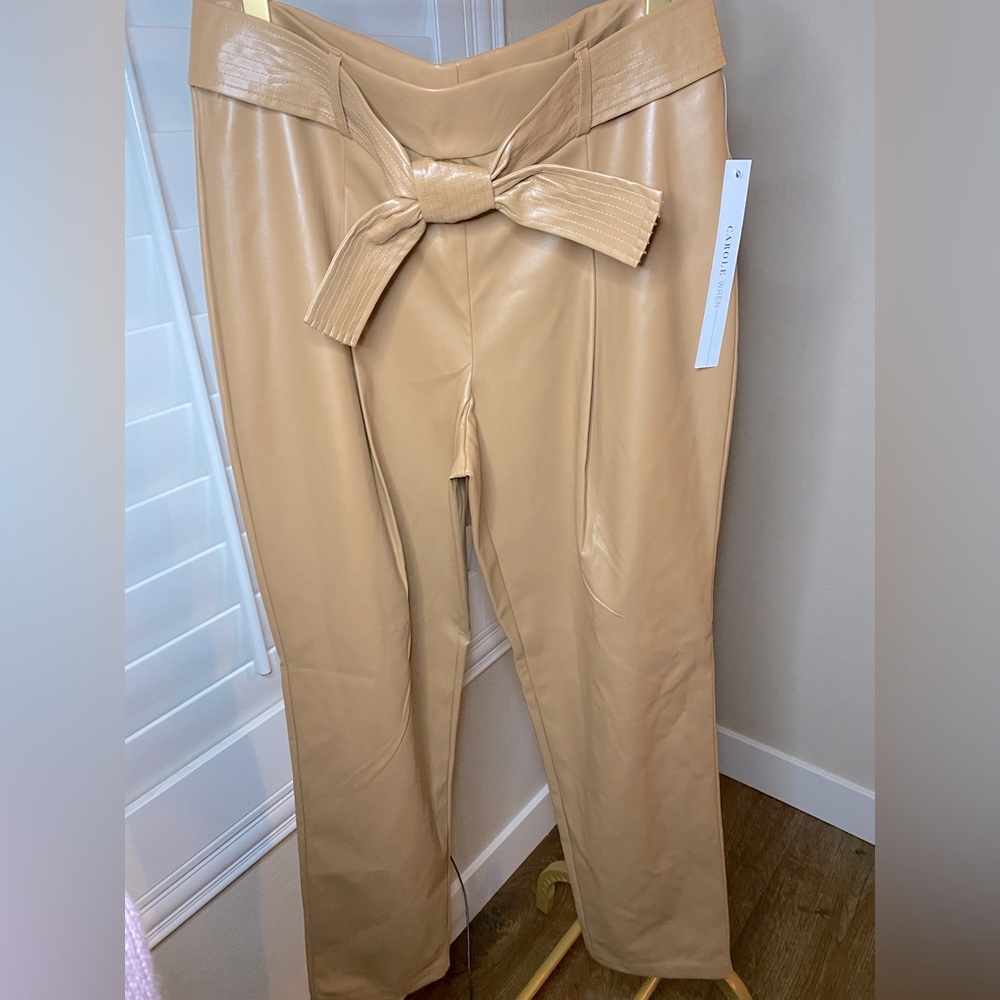 NWT Carole Wren Faux Leather Pants